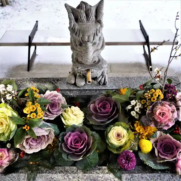 滑川神社 - 仕事と子どもの守り神の手水舎