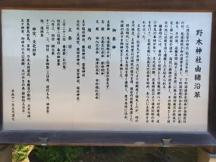 野木神社の歴史