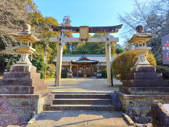 於美阿志神社(檜隈寺跡)の鳥居