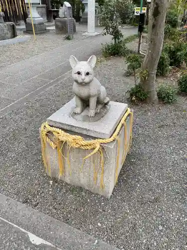 阿豆佐味天神社 立川水天宮の狛犬