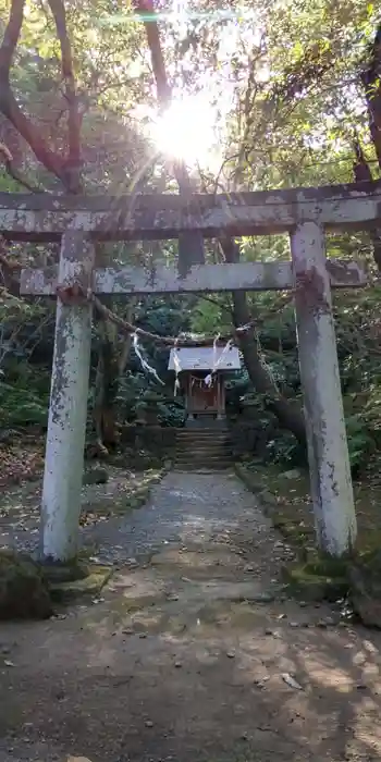 山の神社の鳥居