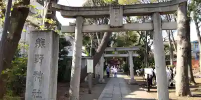 自由が丘熊野神社の鳥居