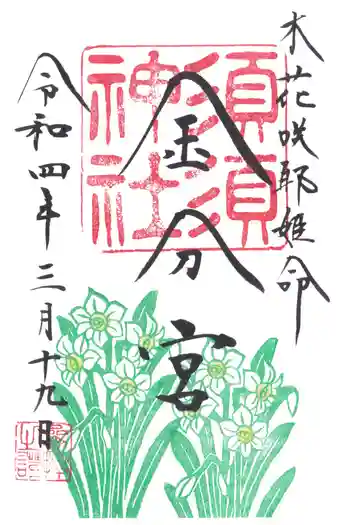 須須神社金分宮の御朱印 2022年03月