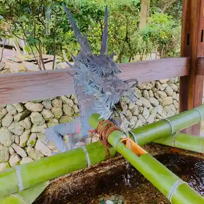 龍田大社の手水舎