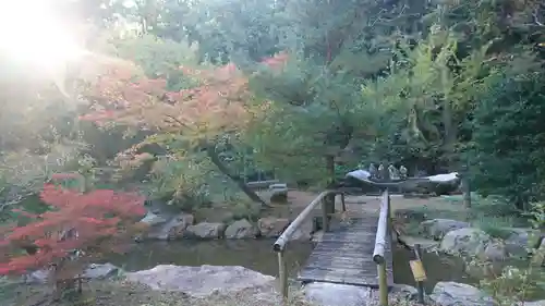 鶏足寺の庭園