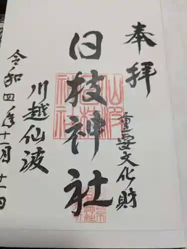 日枝神社の御朱印