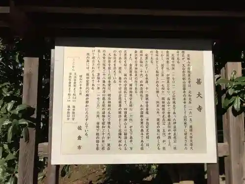 甚大寺の歴史