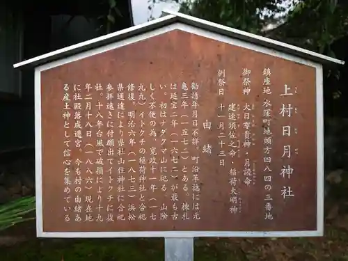 上村日月神社の歴史