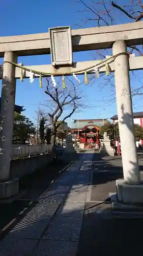 多摩川諏訪神社の鳥居