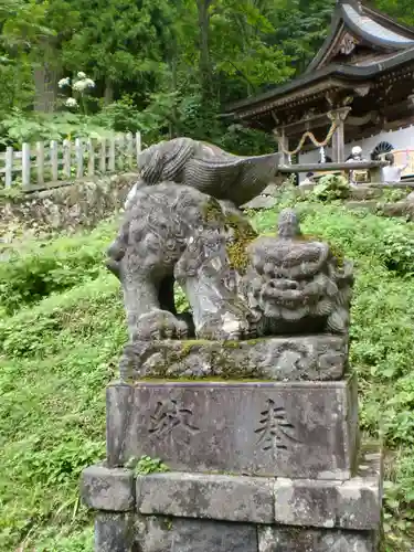 戸隠神社九頭龍社の狛犬