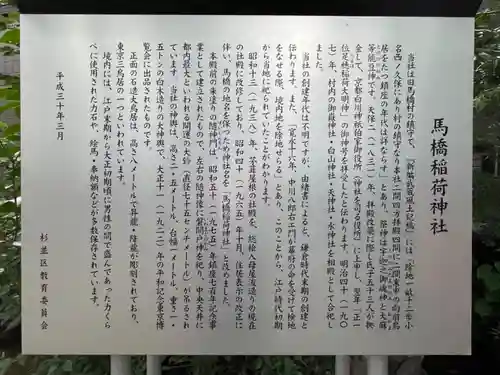 馬橋稲荷神社の歴史
