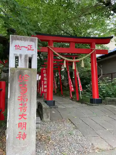 於菊稲荷神社の鳥居