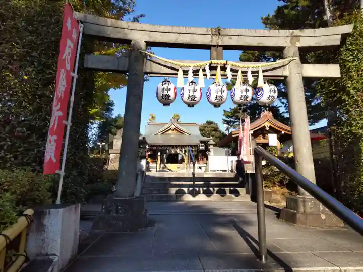 中野沼袋氷川神社の鳥居