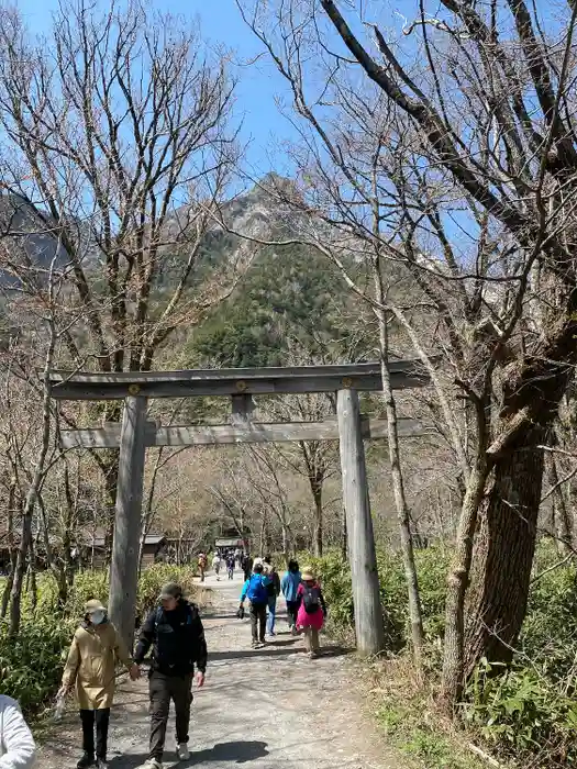 穂高神社奥宮の鳥居