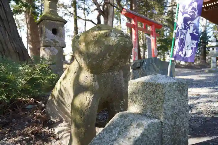 阿久津「田村神社」(郡山市阿久津町)旧社名:伊豆箱根三嶋三社の狛犬