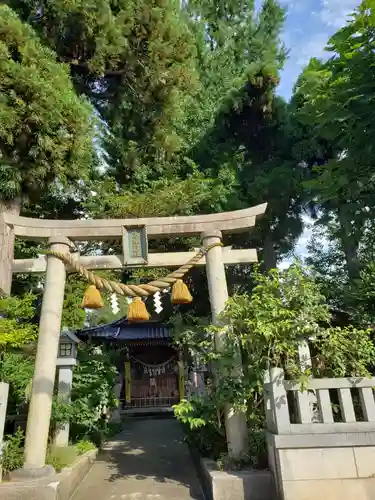 中川熊野神社の鳥居