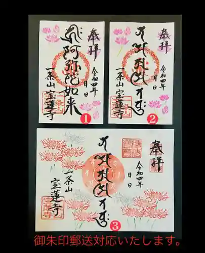 一条山宝蓮寺の御朱印