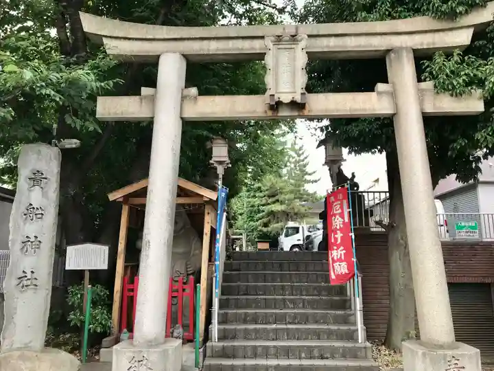 品川貴船神社の鳥居