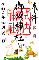 御坂神社の御朱印