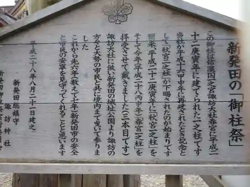 新発田諏訪神社の歴史