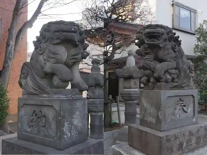 穏田神社の狛犬