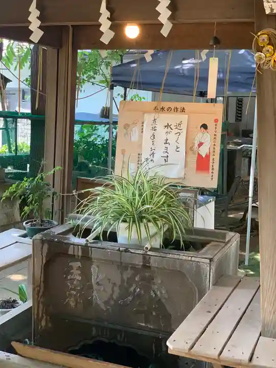 太子堂八幡神社の手水舎