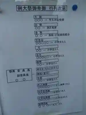 宇久井神社のお祭り