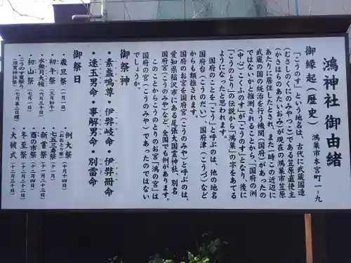 鴻神社の歴史