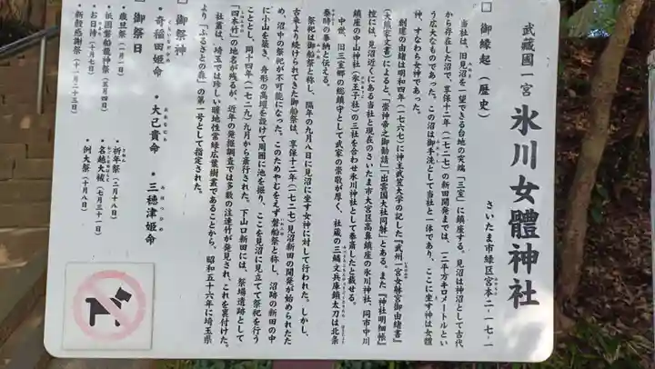 氷川女體神社の歴史