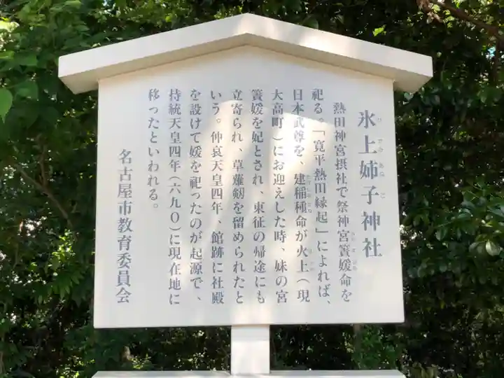 氷上姉子神社(熱田神宮摂社)の歴史