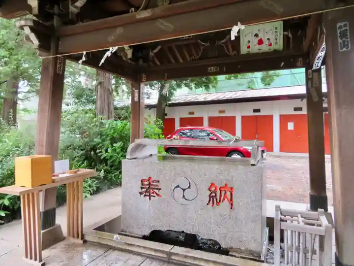 自由が丘熊野神社の手水舎