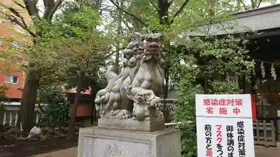 神明氷川神社の狛犬
