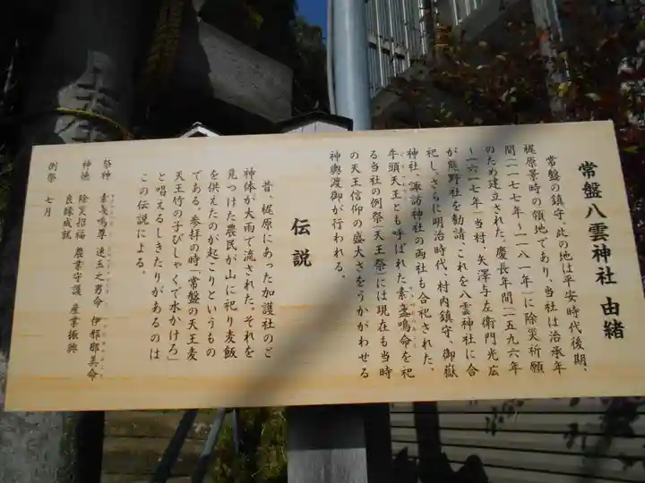 八雲神社(鎌倉・常盤)の歴史