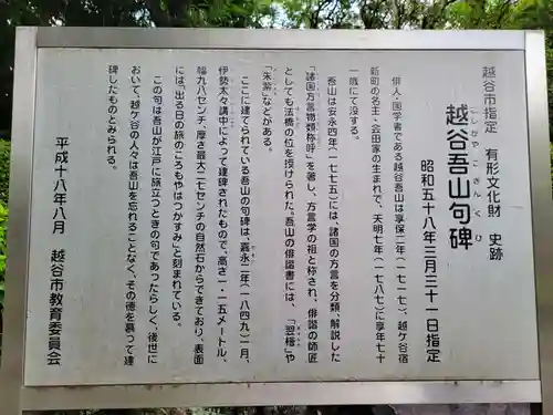 越ヶ谷久伊豆神社の歴史