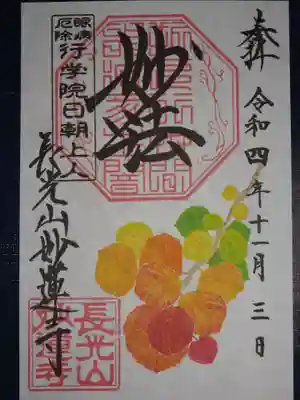 御朱印　＜まんさくの紅葉＞