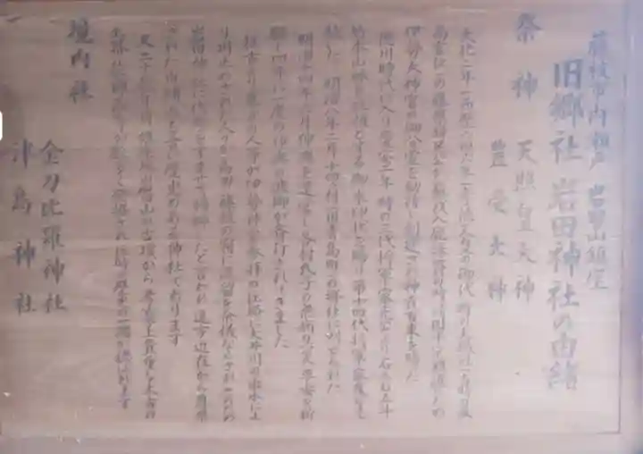 岩田神社の歴史