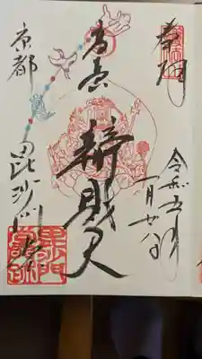 毘沙門堂門跡の御朱印