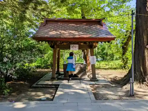 長者山新羅神社の手水