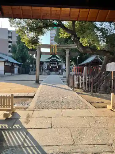 阿遅速雄神社の鳥居