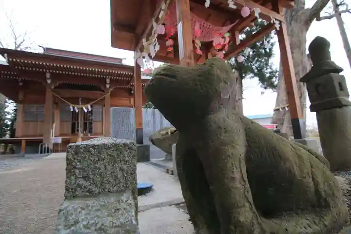 阿久津「田村神社」(郡山市阿久津町)旧社名:伊豆箱根三嶋三社の狛犬
