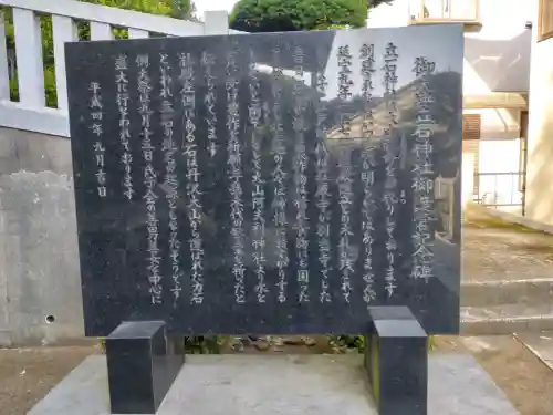 立石神社の{uncategorized: "未分類", other: "その他", undefined: "問題あり", building: "その他建物", grave: "お墓", sacred_gate: "鳥居", guardian: "狛犬", statue: "像", buddha: "仏像", history: "歴史", nature: "自然", garden: "庭園", animal: "動物", pagoda: "塔", temizu: "手水舎", mountain_gate: "山門・神門", sanctuary: "本殿・本堂", subordinate: "末社・摂社", art: "芸術", scenery: "景色", jizo: "地蔵", ema: "絵馬", goshuin: "御朱印", omikuji: "おみくじ", items: "授与品その他", amulet: "お守り", goshuincho: "御朱印帳", eats: "食事", festival: "お祭り", votive_dance: "神楽", shichigosan: "七五三参", wedding: "結婚式", experience: "体験その他", initially: "初詣", around: "周辺", anti_infection: "感染症対策"}