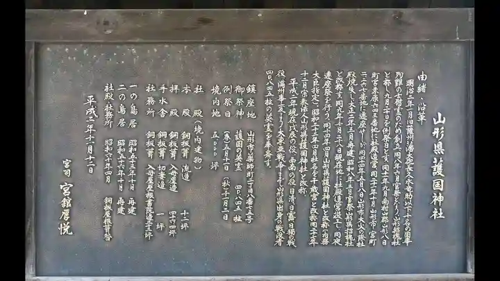 山形縣護國神社の歴史