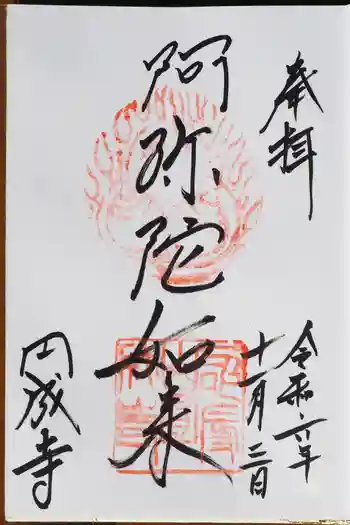 円成寺の御朱印 2024年11月