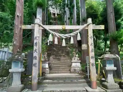 中之嶽神社の鳥居