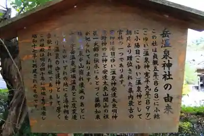  岳温泉神社 の歴史