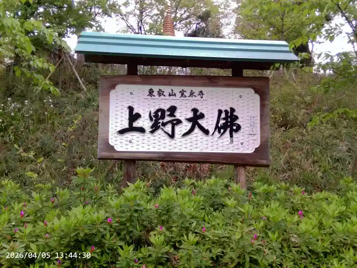 上野大佛の{uncategorized: "未分類", other: "その他", undefined: "問題あり", building: "その他建物", grave: "お墓", sacred_gate: "鳥居", guardian: "狛犬", statue: "像", buddha: "仏像", history: "歴史", nature: "自然", garden: "庭園", animal: "動物", pagoda: "塔", temizu: "手水舎", mountain_gate: "山門・神門", sanctuary: "本殿・本堂", subordinate: "末社・摂社", art: "芸術", scenery: "景色", jizo: "地蔵", ema: "絵馬", goshuin: "御朱印", omikuji: "おみくじ", items: "授与品その他", amulet: "お守り", goshuincho: "御朱印帳", eats: "食事", festival: "お祭り", votive_dance: "神楽", shichigosan: "七五三参", wedding: "結婚式", experience: "体験その他", initially: "初詣", around: "周辺", anti_infection: "感染症対策"}