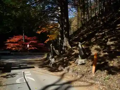 皆沢八幡宮本殿の周辺