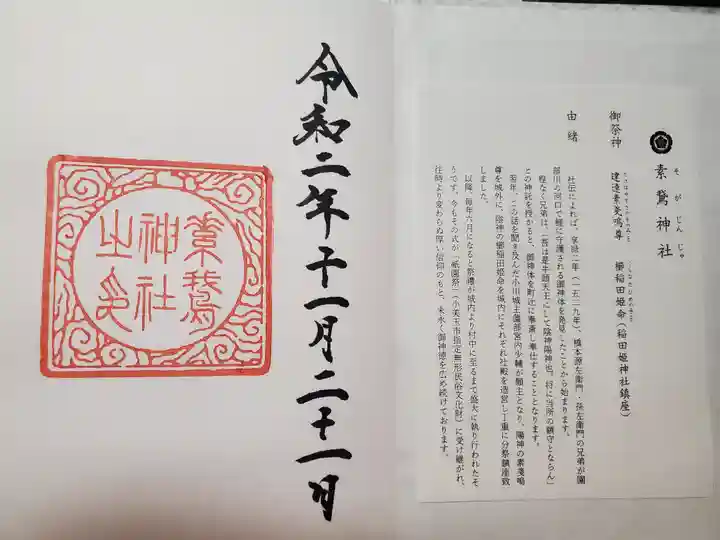 素鵞神社の授与品その他