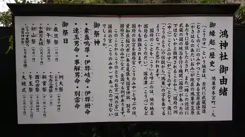 鴻神社の歴史