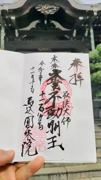 圓乗院の御朱印 2023年11月
